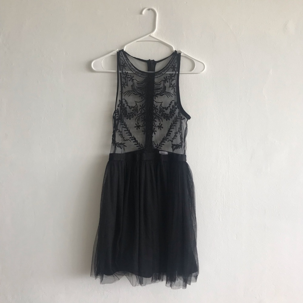 Black Tulle Mesh Dress